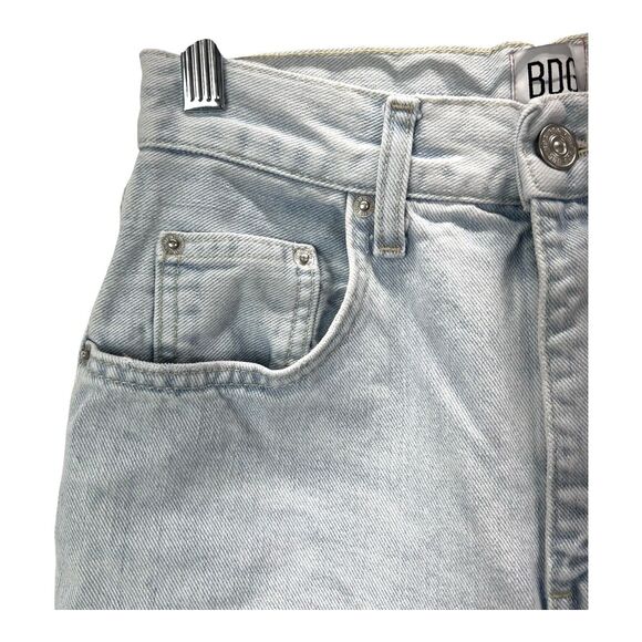 BDG Urban Outfitters High Rise Baggy Ripped Jeans Sz 27 x 32L Light Wash Grunge - Picture 6 of 9